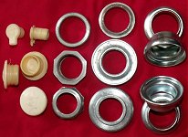 Mobylette steering head bearing set components