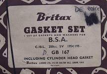 Britax gasket set