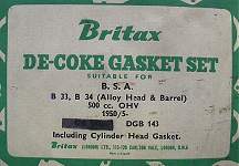 Britax gasket set