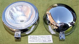 Chromed headlamp