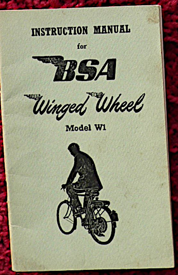 BSA Winged Wheel Instruction manual