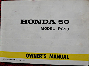 Honda PC50K1 owners manual