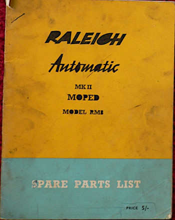 Raleigh RM8 Illustrated spare parts list