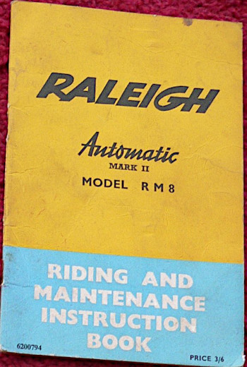Raleigh RM8 Automatic Mk2 Riding and maintenance instruction book