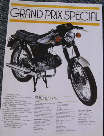 Puch JPS Grand Prix Special leaflet