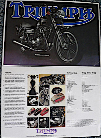 Triumph T140 Bonneville sales leaflet