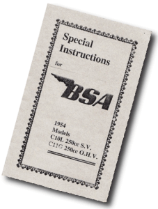 BSA Special Instructions Guide