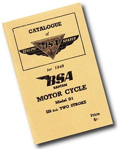 BSA Bantam Spare parts List