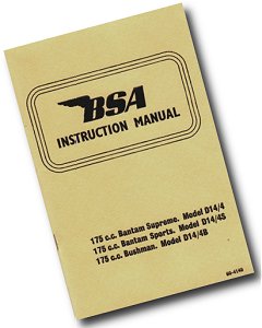 BSA Bantam Instruction Manual