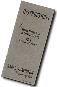Instruction Book For a Harley-Davidson 61 Twin