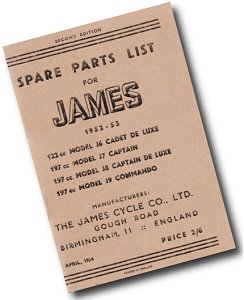James J6, J7, J8, J9 Spare parts List