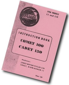 James 1956 Motor Cycles Instruction Book
