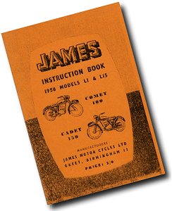 James 1958 Motor Cycles Instruction Book