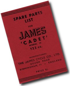 James Cadet Spare parts List