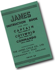 James 1954 Motorcycles Instruction Book