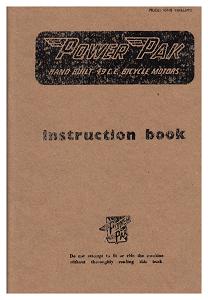 Power Pak 49cc engine instruction book