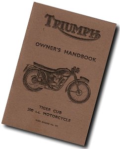 Triumph Tiger Cub Owners Handbook