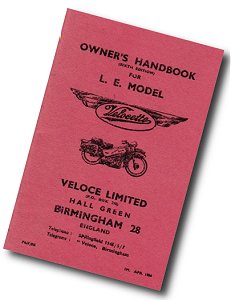 Velocette LE owners handbook