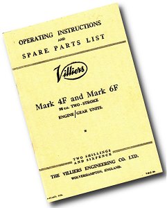 Villiers 98cc 4F and 6F Spare parts List