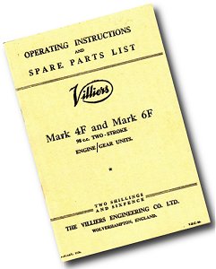 Villiers 98cc 4F and 6F Spare parts List
