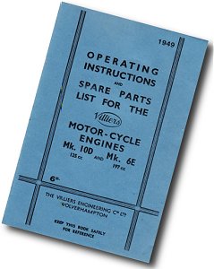 Villiers Operating instructions and Spare parts List