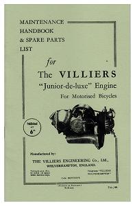 Villiers Junior de Luxe 98cc Maintenance Handbook & Spare Parts List